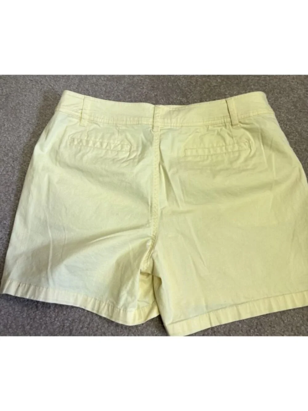 Tribal Women’s Bermuda Shorts Size 8 Yellow Cotton Blend Chino Flat Front - Picture 4 of 4